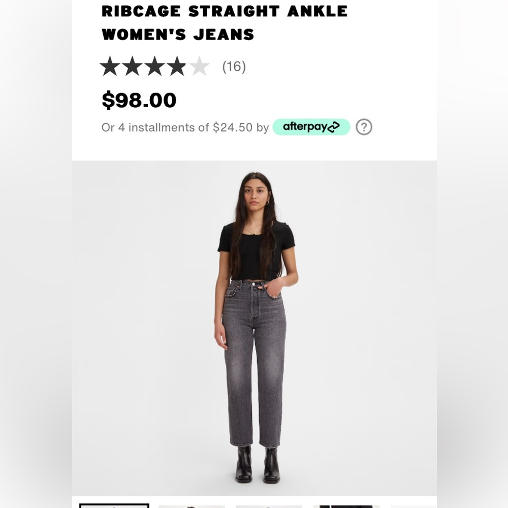 Levi’s ribcage straight ankle jeans